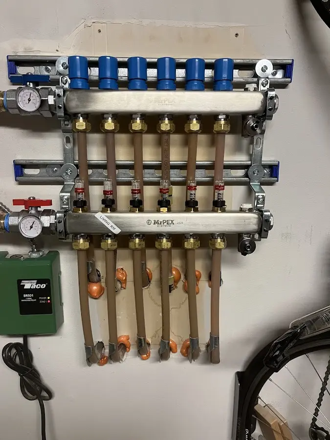 Plumber performing Gas Leak Detection at a residential property in Monaca